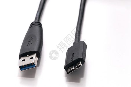 USB 3 0 白色背面有线编码主持人信息学通用溪流黑色协议技术总线硬件图片