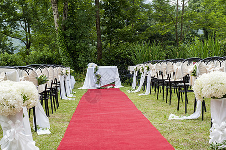 基督复临会者户外婚礼风格公园接待派对庆典新娘信徒酒店椅子夫妻图片