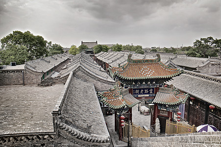 平姚旅行文件夹网关游客灯笼风景宝塔建筑学旅游场景图片