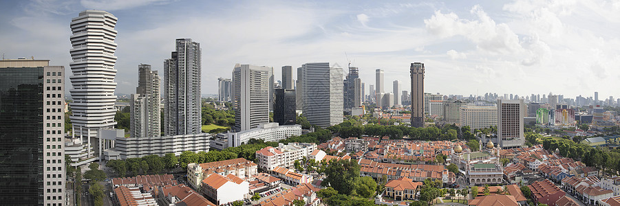 新加坡空中观察全景 的磅湛格拉姆图片