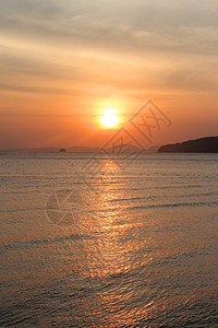 海面上的日落天气晴天旅行海滩场景天空气候假期阳光支撑图片