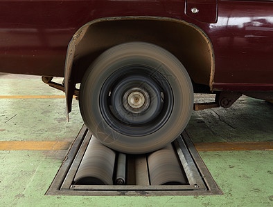 汽车刹车测试系统功能卷轴车轮运输检查员检查车辆盘子维修光盘图片
