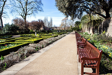 伦敦荷兰公园美丽的小巷子图片