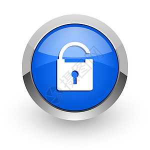 蓝色闪亮的网络图标保修单商业保险隐私按钮电子商务安全互联网防御合金图片