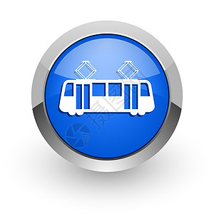 网络图标蓝色城市运输管子圆圈铁路合金公共汽车缆车火车图片