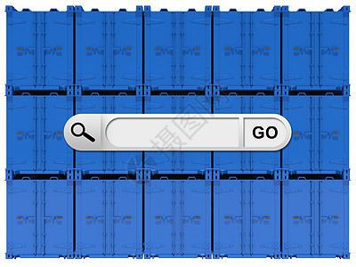 在浏览器中搜索栏技术网站蓝色互联网电脑地址盒子商业运输广告图片