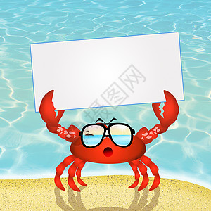 带太阳眼镜的螃蟹图片