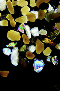 沙粒的微摄影材料缩影矿物质摄影科学碎石显微镜石头纹理谷物图片