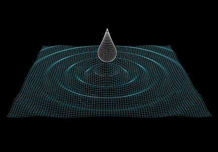 水与滴子波纹模型图片