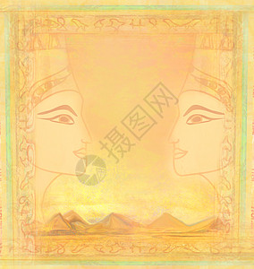 埃及女王的旧卡卡月亮沙漠插图女神沙丘宗教信仰法老探险家地理图片