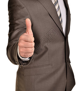 生意人举大拇指衬衫喜悦白色人士男性手指成人公司学生商务图片