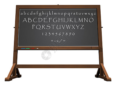 校内黑板字母和数学3D类背景图片