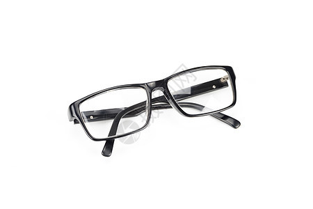 黑眼眼镜看起来有点书呆的风格 在白色上孤立潮人眼睛光学商业医生极客镜片美丽药品眼科图片