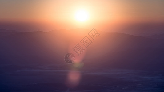 太阳升起于海边的多安港江门图片