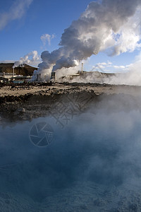 Svartsengi地热发电站     冰岛旅行火山地形风景工业力量地热蒸汽发电厂图片