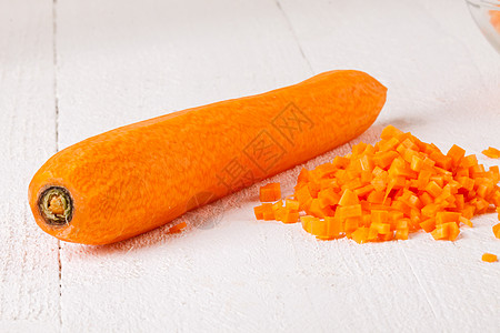 精美配制新鲜胡萝卜蔬菜花园橙子维生素根菜沙拉健康厨房食物直根图片