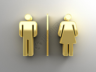 男女性别标志     金色3D质量 墙上b女孩男人墙纸阴影女性化女性金子男生插图男性图片
