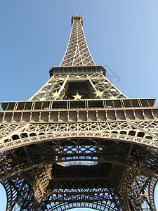 巴黎埃菲尔铁塔蓝色历史性条纹建筑学旅行排气旅游场景飞机吸引力图片
