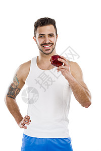 运动健体人健康训练运动装运动员男性饮食培训师水果食物拉丁图片