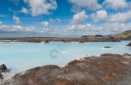 蓝蓝环愈合旅行洗澡温泉水晶旅游撤退岩石蓝色治疗图片