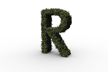 叶叶木字母r叶子树叶计算机绿化环境大写字母绘图绿色灌木插图图片