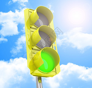 交通灯信号阳光太阳商业天堂绿灯绿色天空图片