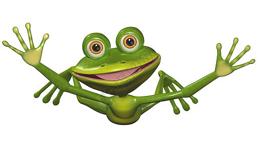 飞青蛙渲染姿势冥想绿色兴趣动物群爪子动物沉思眼睛图片