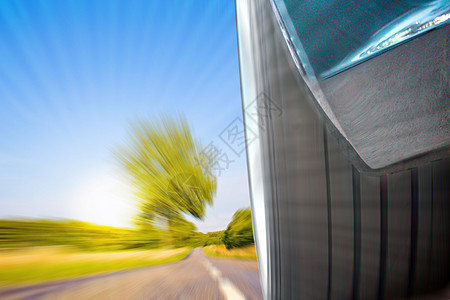 高速地貌的公路车辆地平线汽车自由速度太阳赛车路线阳光车道图片