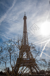 巴黎埃菲尔铁塔纪念碑天空文化遗产景点框架格子收音机旅行胜地背景