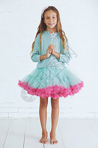 糖果公主青少年短裙衬裙魔法棍棒戏服蓝绿色童年衣服裙子图片