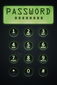 数字拨号盘技术展示按钮盘子代码入口钥匙服务警报辉光图片