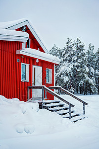 芬兰语房屋谷仓季节窗户村庄木头建筑孤独针叶树房子农村图片