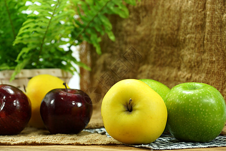 水果色苹果多彩色生态叶子水果饮食反射食物营养花园甜点果汁背景