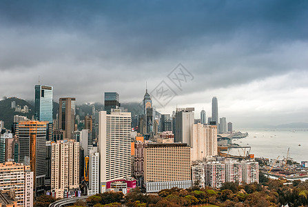 2014年5月5日 春季香港的天线摩天大楼港口金融玻璃景观天空市中心建筑学旅行办公室图片