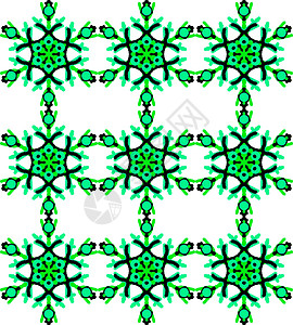 无缝冬季模式电脑艺术绿色假期绘画新年创造力吸引力万花筒装饰品图片