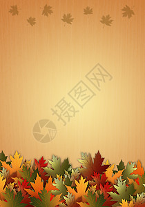 有叶子的秋季背景喜庆季节性问候语感激明信片季节假期插图收成财富图片