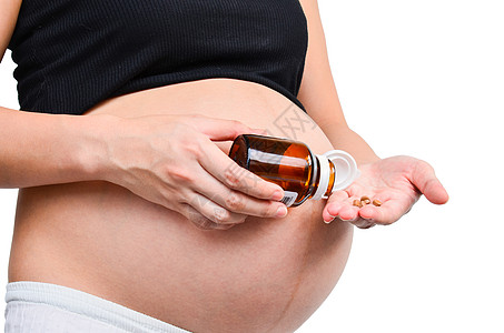 服药的孕妇母亲卫生怀孕腹部过敏感染药品压力疼痛饮食图片
