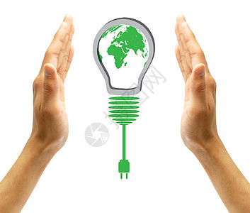 绿色绿色生态能源概念 在灯泡上种植植物叶子生长气候解决方案商业环境生活活力地球经济图片