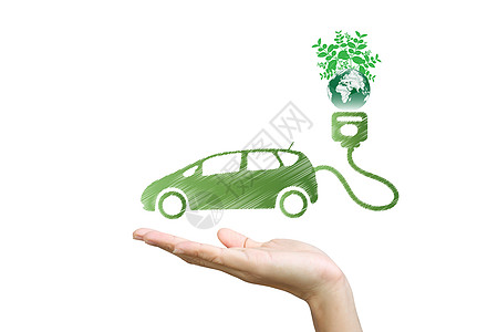 电动汽车设计模板绿色养护能源大自然思考节能理念作家活力图片