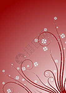 花卉背景漩涡花瓣叶子季节绘画背景图片