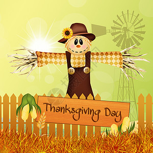 感恩节快乐玉米问候语收获树叶菜单棒子插图假期感恩卡通片图片