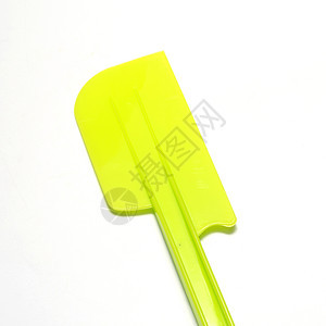 绿色塑料块家庭白色厨具小路刮刀工具塑料勺子对角线工作室图片