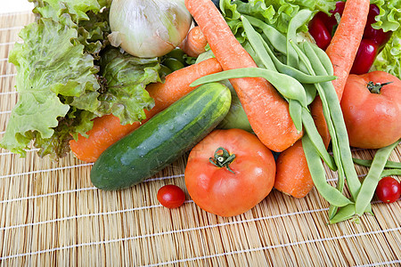 新鲜蔬菜洋葱叶子农业团体厨房水果食物饮食胡椒烹饪图片