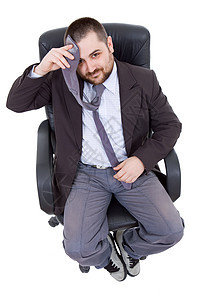 商务人士工作衬衫商务身体商业青年管理人员办公室领带套装图片