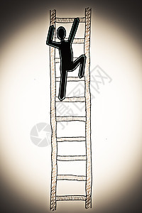 人骑在梯子上 成功阶梯概念楼梯商务领导者男人员工工作挑战人士公司套装图片
