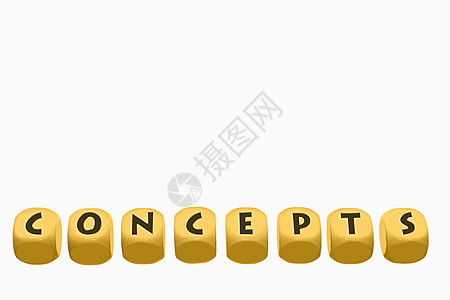 立方体上的字词概念动机骰子研发思维创造力一个字预测设计困惑正方形图片