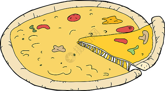 披萨的切片背景图片