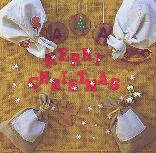 圣诞节背景红色装饰寒假手工盒子可用礼物空间餐巾假期图片