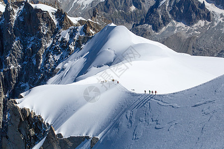 勃朗峰的攀登者自由文化户外运动冰盖领导冒险家生活方式冰川攀岩登山图片