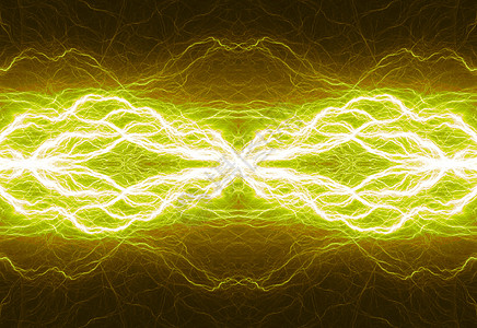 热黄色闪电 抽象电气设计;图片